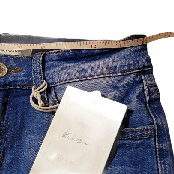 KANCAN Women's Regular Distressed Mid Rise KC11143ML Jean Shorts Size 25 - Picture 14 of 16